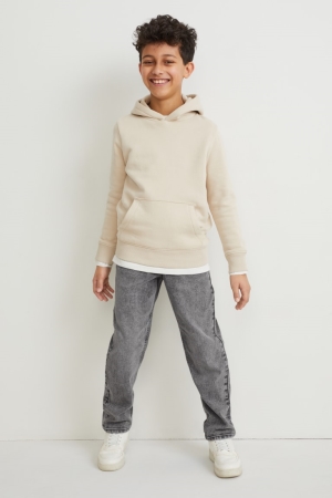 Denim Gray C&A Loose Fit Boys' Trousers | CXBIE-3846