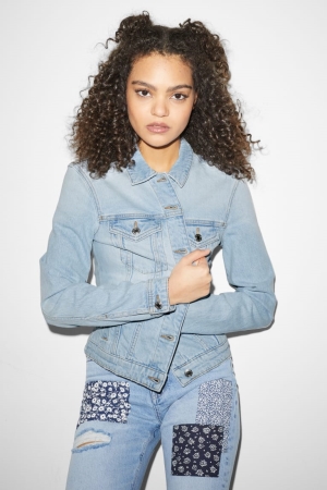 Denim Light Blue C&A Clockhouse Denim Women's Jackets | BUXCJ-4897