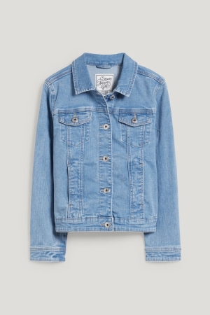 Denim Light Blue C&A Denim Girls' Jackets | ILHOB-2984