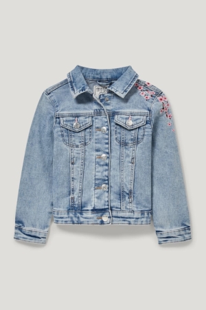 Denim Light Blue C&A Denim Girls' Jackets | KMWRB-9413