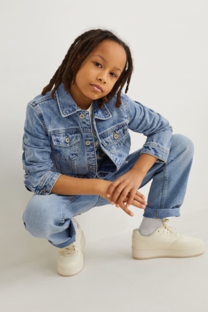 Denim Light Blue C&A Denim Girls' Jackets | NFWYZ-3024