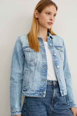 Denim Light Blue C&A Denim Women's Jackets | HYFUB-2739