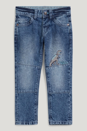 Denim Light Blue C&A Dinosaur Slim Boys' Jeans | MVPWZ-7635