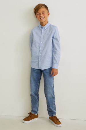 Denim Light Blue C&A Relaxed Boys' Trousers | QMNWZ-3169