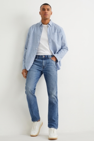 Denim Light Blue C&A Slim Lycra® Men's Jeans | ZDMSN-8316