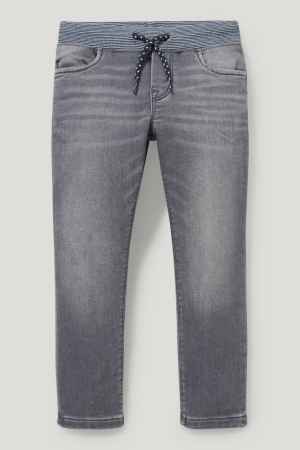 Denim Light Gray C&A Straight Jog Denim Organic Cotton Lycra® Boys' Jeans | CJBTO-6890