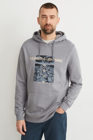 Gray C&A Men's Sweatshirts | QAMVD-2598