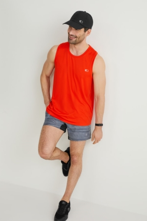 Gray Melange C&A Active Men's Shorts | KWLFB-1085