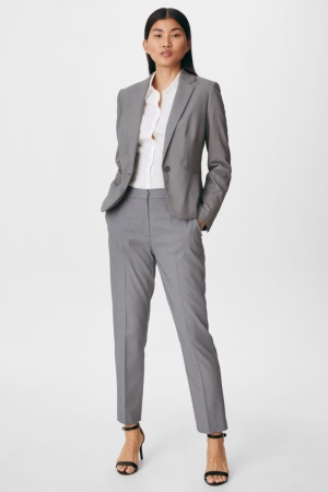 Gray Melange C&A Business Tailored Fit Recycled Women's Trousers | CRVJQ-0156