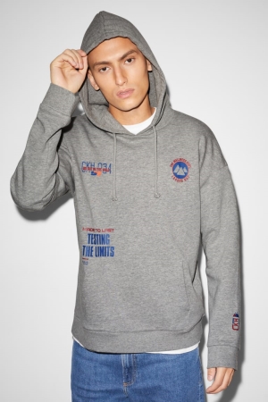 Gray Melange C&A Clockhouse Men's Sweatshirts | VLEGS-0582