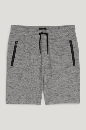 Gray Melange C&A Sweat Men's Shorts | TMQZH-2431