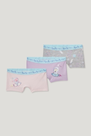 Gray / Rose C&A Multipack Of 3 Pepper Pig Organic Cotton Girls' Underwear | RCFGL-1863