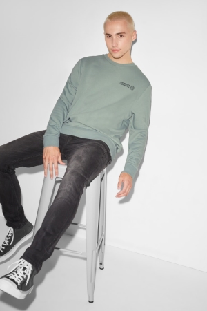 Green C&A Clockhouse Men's Sweatshirts | TDCAE-3825