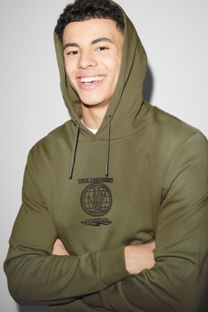 Green C&A Men's Sweatshirts | EITUN-9750