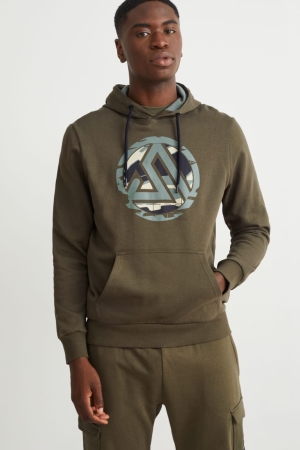 Green C&A Men's Sweatshirts | ZLOSM-4716