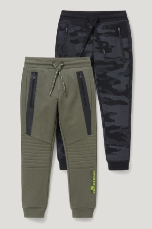 Green C&A Multipack Of 2 Joggers Boys' Trousers | ODBPW-4356