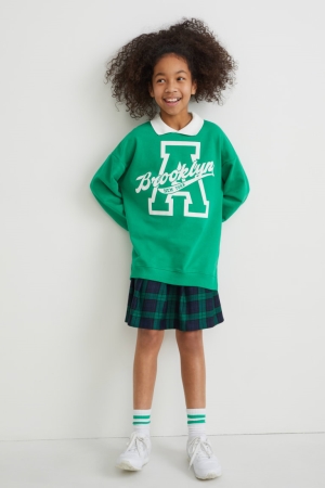 Green C&A Set And 2 Piece Girls' Skirts | OKFEV-9302