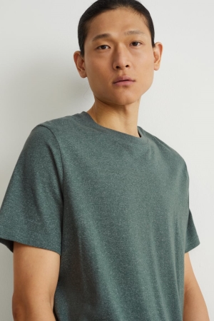 Green C&A With Organic Cotton Men's T-shirts | MZOXN-1978