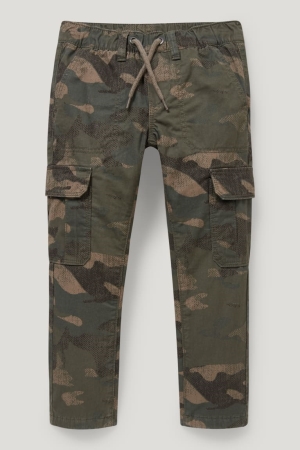 Khaki C&A Cargo Thermal Patterned Boys' Trousers | XLHAE-0579