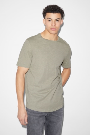 Khaki C&A Men's T-shirts | RLOBD-3905