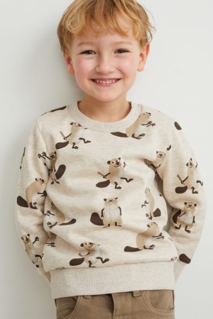 Light Beige C&A Girls' Sweatshirts | NJBSI-2978