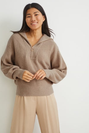 Light Beige C&A Women's Jumper | XTQNH-6390