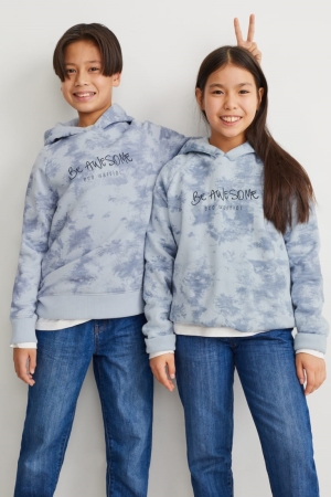 Light Blue C&A Genderneutral Recycled Girls' Hoodie | RIAPX-3785