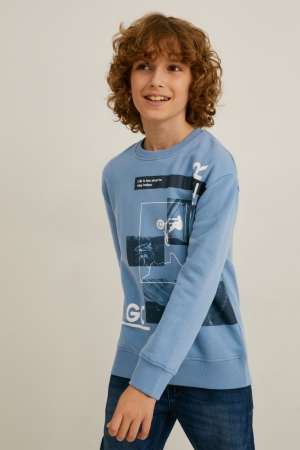 Light Blue C&A Girls' Sweatshirts | LTQUS-5681