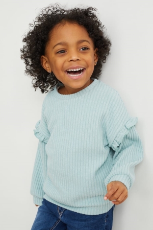 Light Blue C&A Long Sleeve Girls' Top | TEWXH-1935