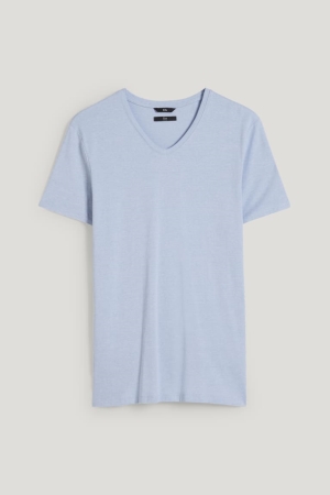 Light Blue C&A Men's T-shirts | TGXOY-5769