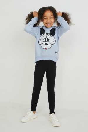 Light Blue C&A Mickey Mouse Set And Leggings 2 Piece Girls' Trousers | OSJLQ-7569