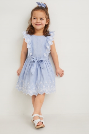 Light Blue C&A Set And Scrunchie 2 Piece Girls' Dress | FKXEN-2904