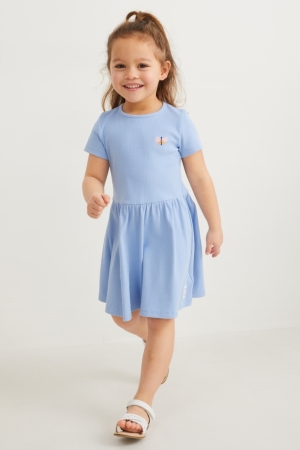 Light Blue C&A With Recycled Cotton Girls' Dress | XZOGP-7821