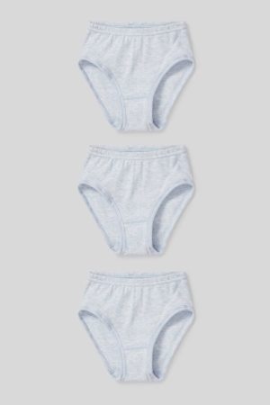 Light Blue Melange C&A Multipack Of 3 Briefs Organic Cotton Girls' Underwear | ATYEF-9316