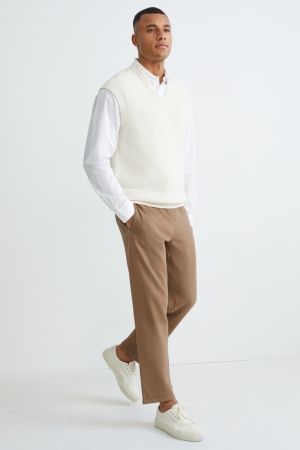 Light Brown C&A Joggers Men's Trousers | QMHKS-7862