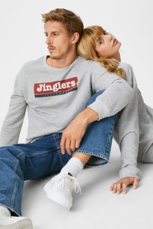 Light Gray Melange C&A Jinglers Gender Neutral Women's Sweatshirts | LUPDY-6158