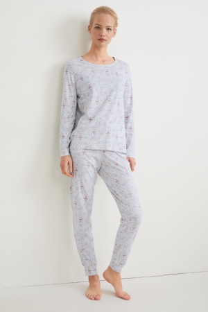 Light Gray Melange C&A Pyjamas Women's Nightwear | PFHAC-0842