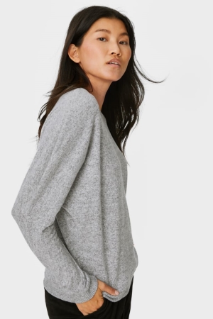 Light Gray Melange C&A Women's Jumper | VYWDZ-1905