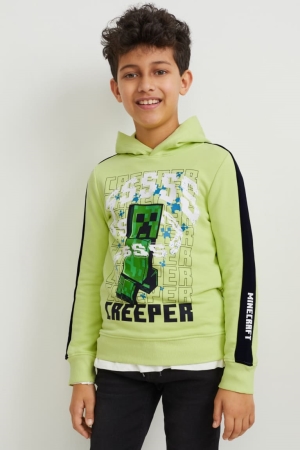 Light Green C&A Minecraft Girls' Hoodie | GLBYF-0971