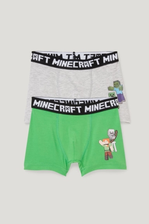 Light Green C&A Multipack Of 2 Minecraft Boxer Boys' Underwear | FKVXL-9254