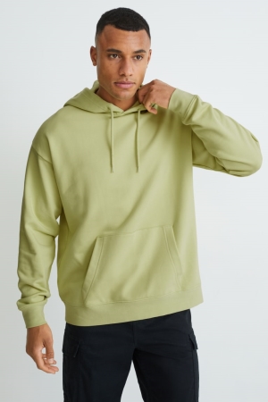 Light Green C&A Organic Cotton Men's Sweatshirts | ZUJBO-1843