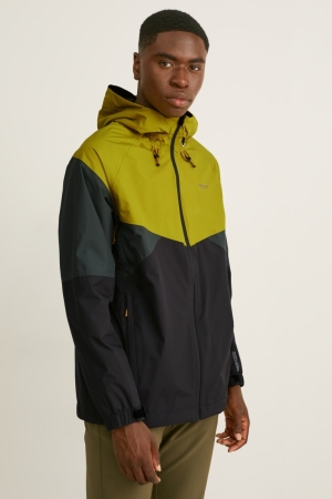 Light Green C&A Outdoor With Hood Men's Jackets | QZKON-0134