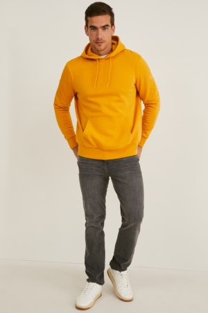 Light Orange C&A Organic Cotton Men's Sweatshirts | BZTEU-2761