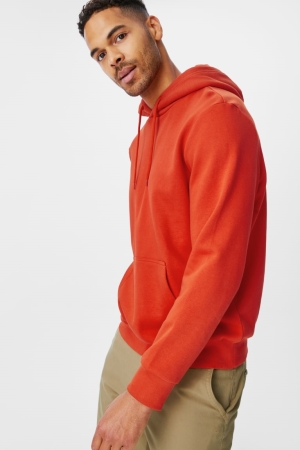 Light Red C&A With Organic Cotton Men's Sweatshirts | UZRFC-7943