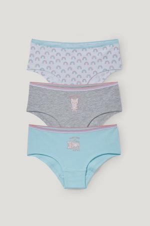 Light Turquoise C&A Multipack Of 3 Briefs Organic Cotton Girls' Underwear | ORMCE-7824