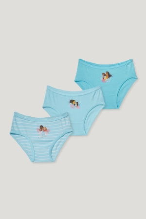 Light Turquoise C&A Multipack Of 3 Spirit Briefs Organic Cotton Girls' Underwear | OVHBE-5390