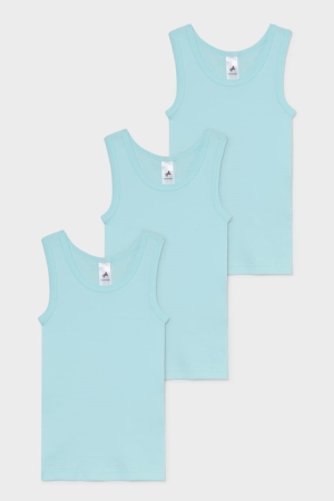 Light Turquoise C&A Multipack Of 3 Vest Organic Cotton Girls' Underwear | GJKRU-8462