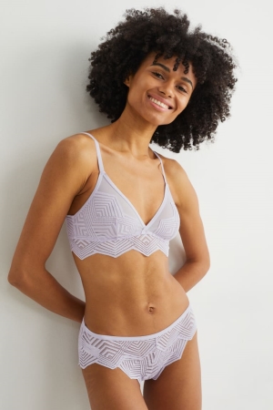 Light Violet C&A Bralette Women's Underwear | ORIET-9421