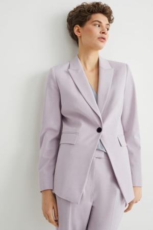 Light Violet C&A Business Blazer- Regular Fit 4 Way Stretch Women's Jackets | JQUYC-7932