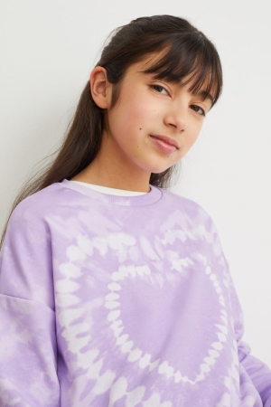 Light Violet C&A Girls' Sweatshirts | FSDCP-1608